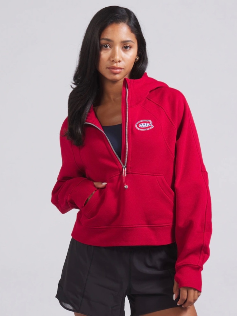 NWT Lululemon NHL Montreal Canadiens Scuba Oversized Half-zip hoodie MED/LG